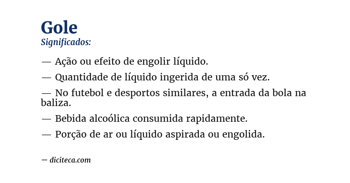 Significado de gole