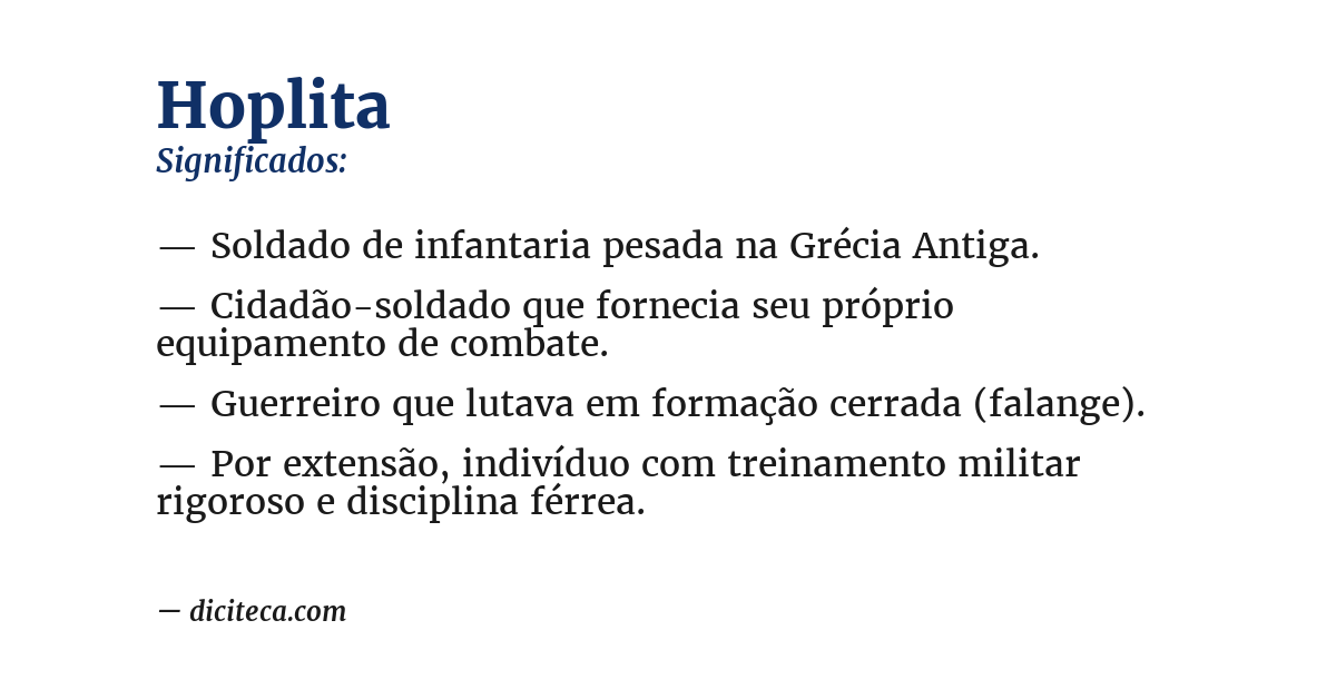 Significado de hoplita