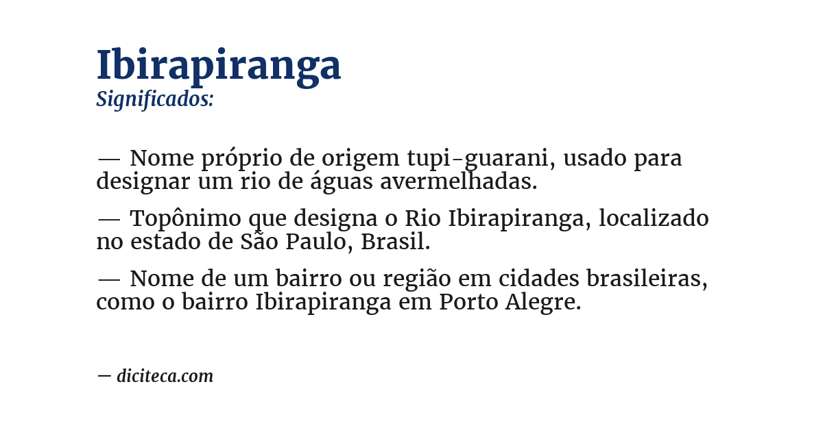 Significado de ibirapiranga