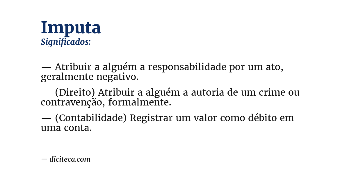 Significado de imputa