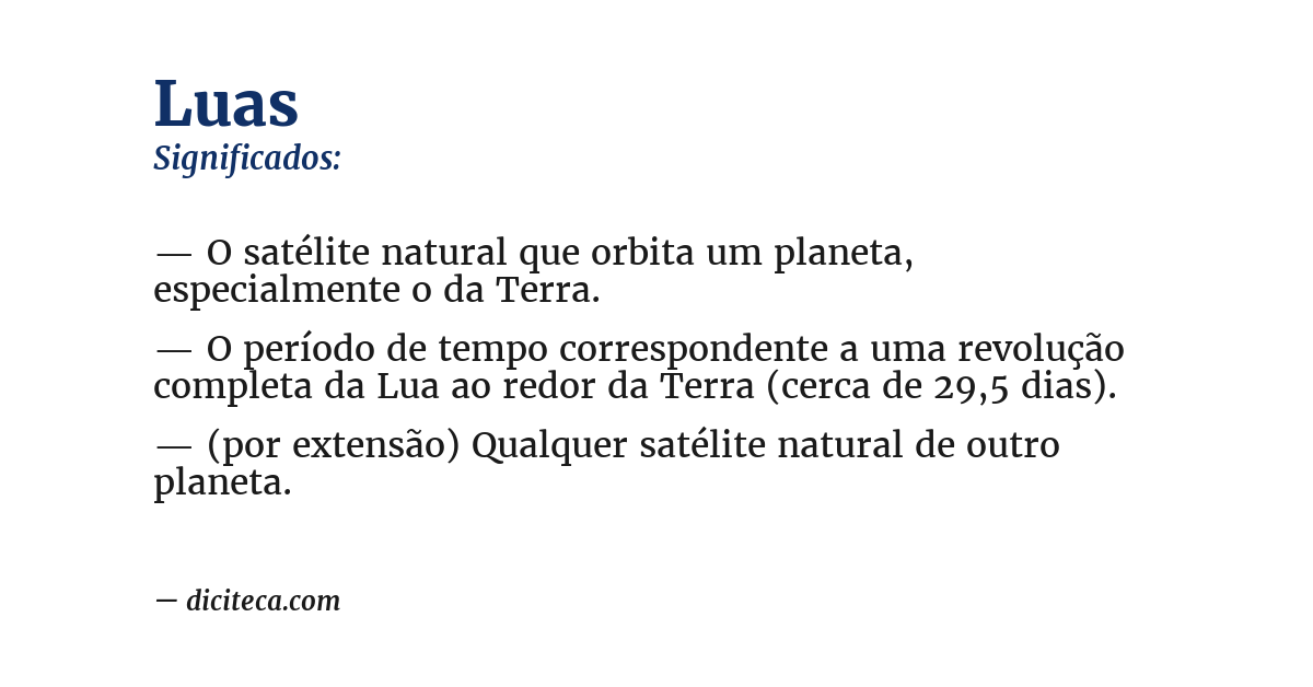 Significado de luas