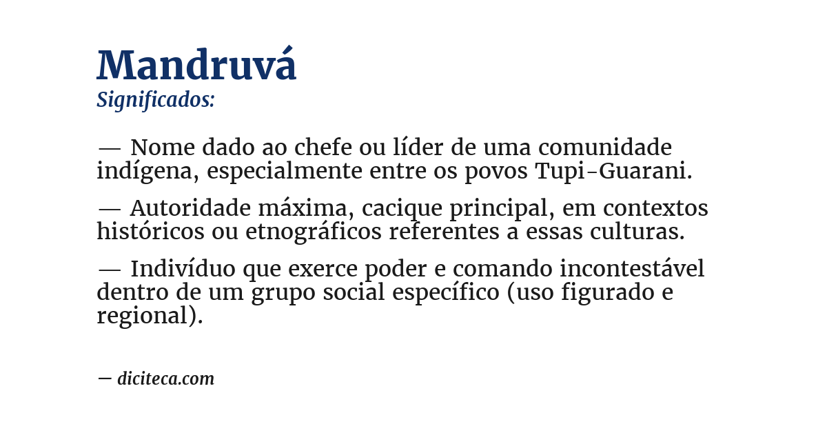 Significado de mandruvá