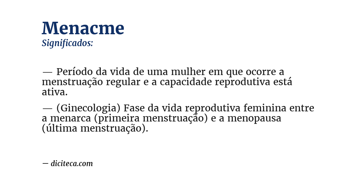 Significado de menacme