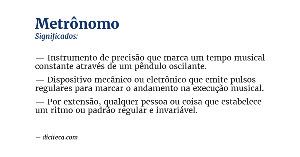 Significado de metrônomo
