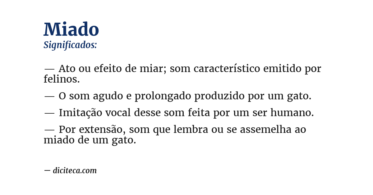 Significado de miado