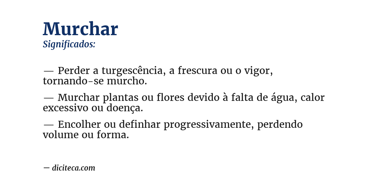 Significado de murchar