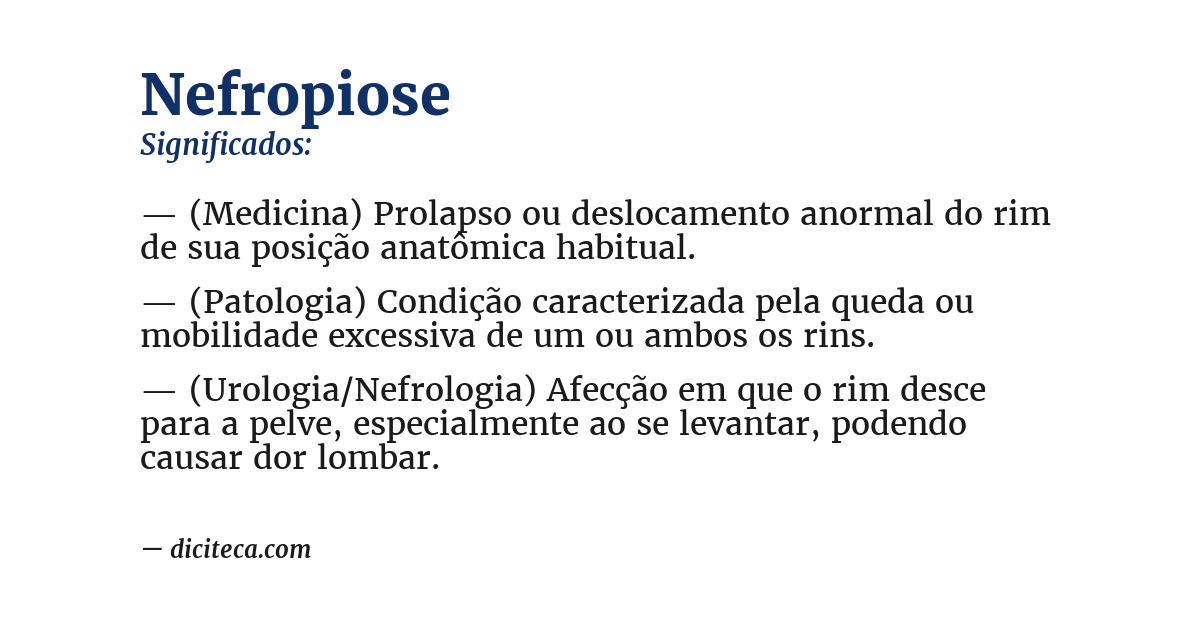 Significado de nefropiose