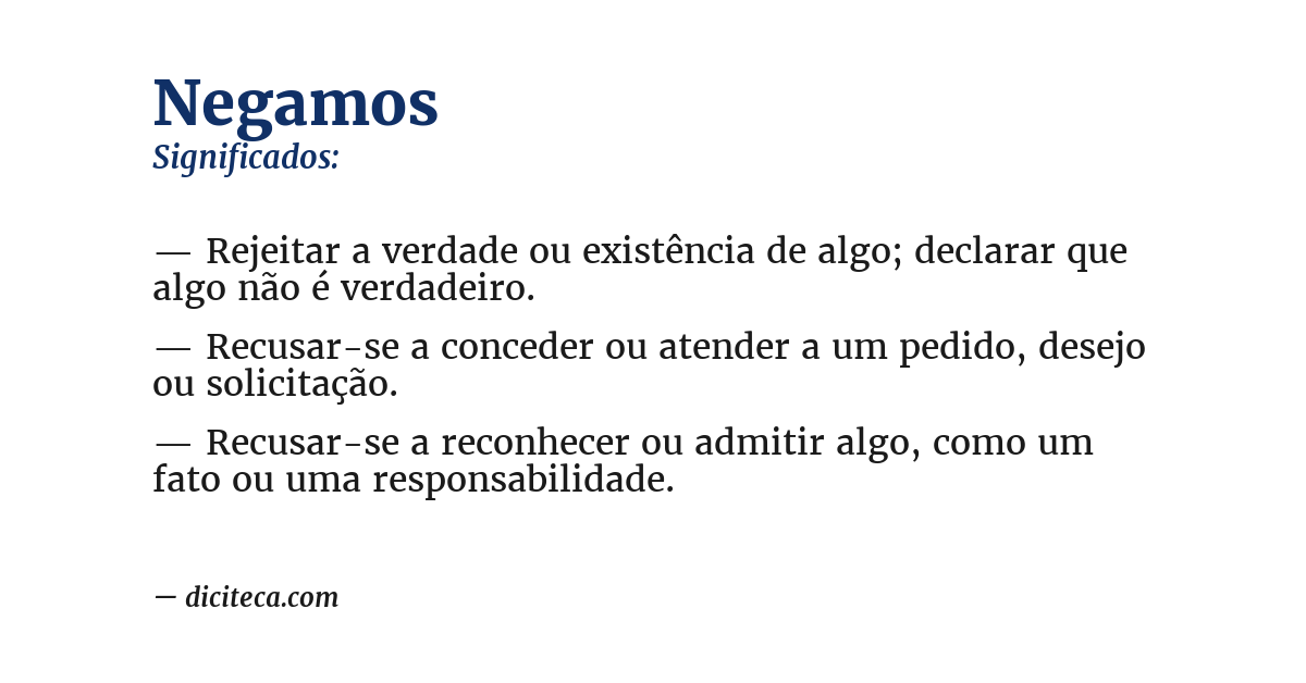 Significado de negamos