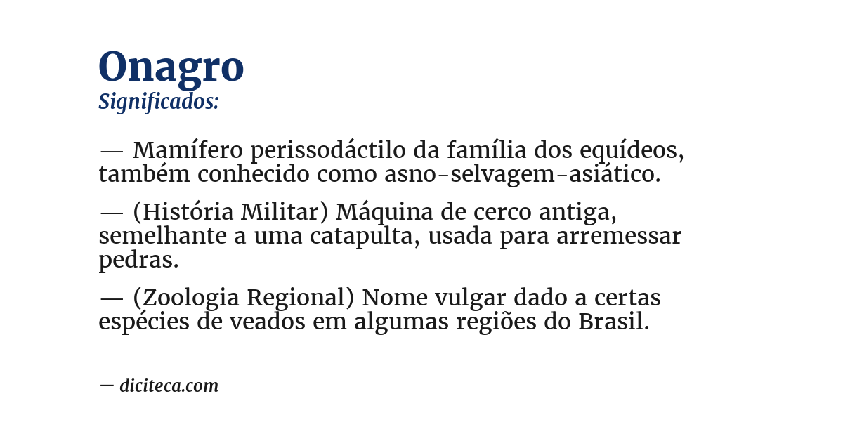 Significado de onagro