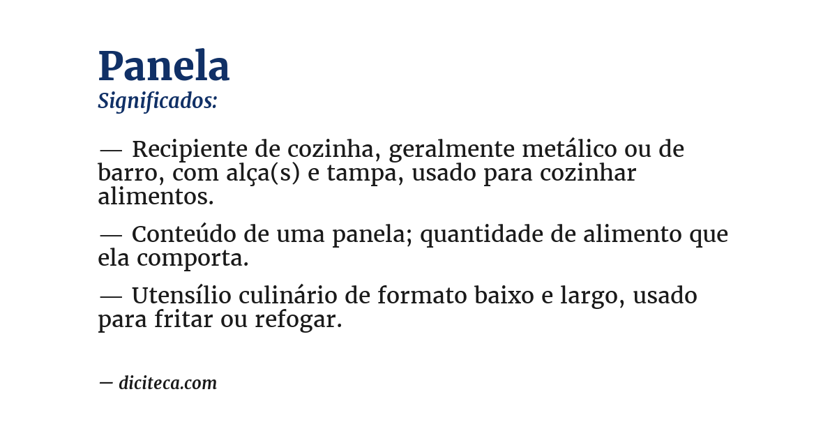 Significado de panela