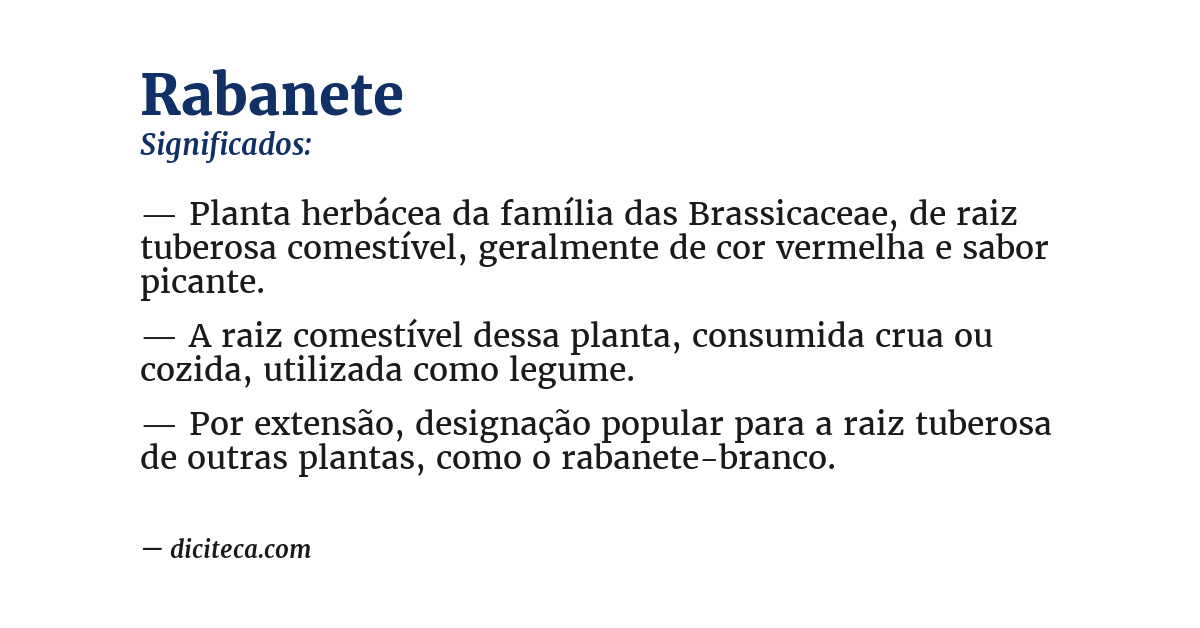 Significado de rabanete