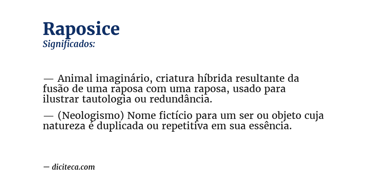 Significado de raposice