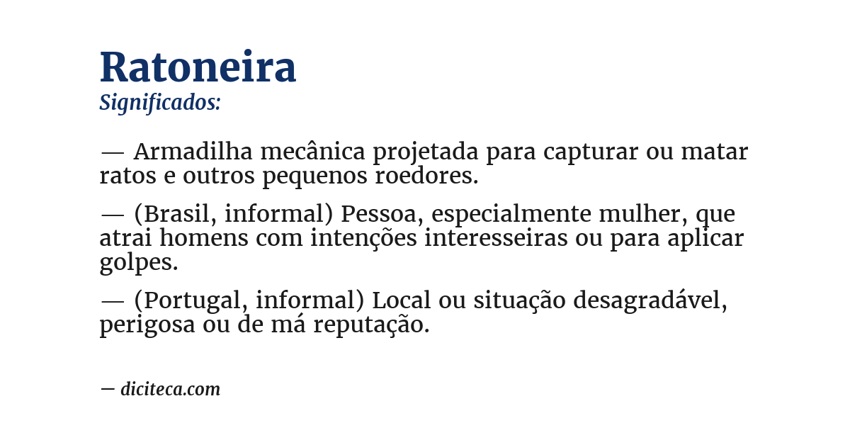 Significado de ratoneira