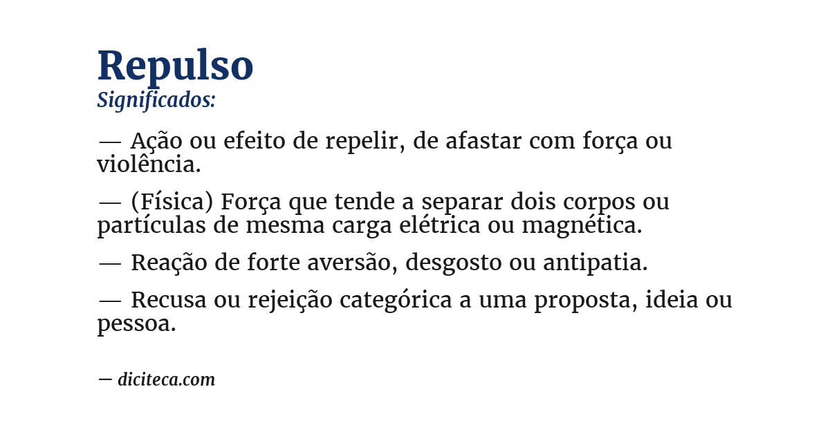 Significado de repulso