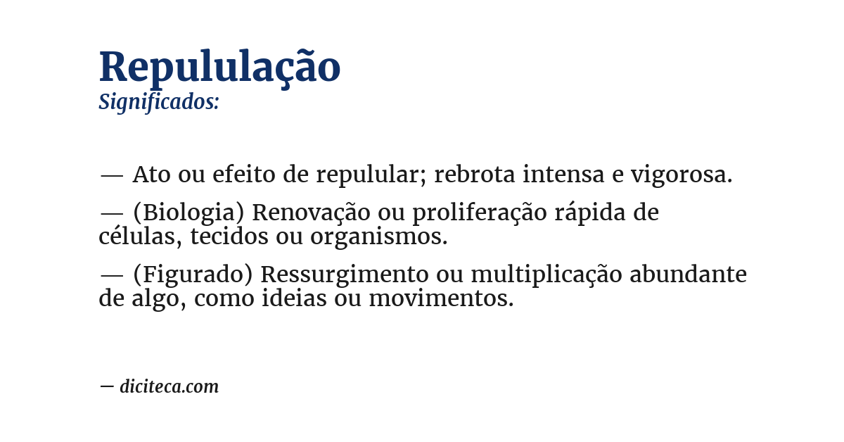 Significado de repululação