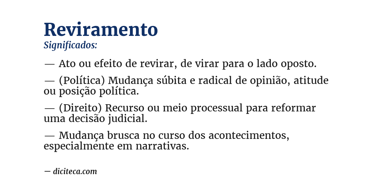 Significado de reviramento