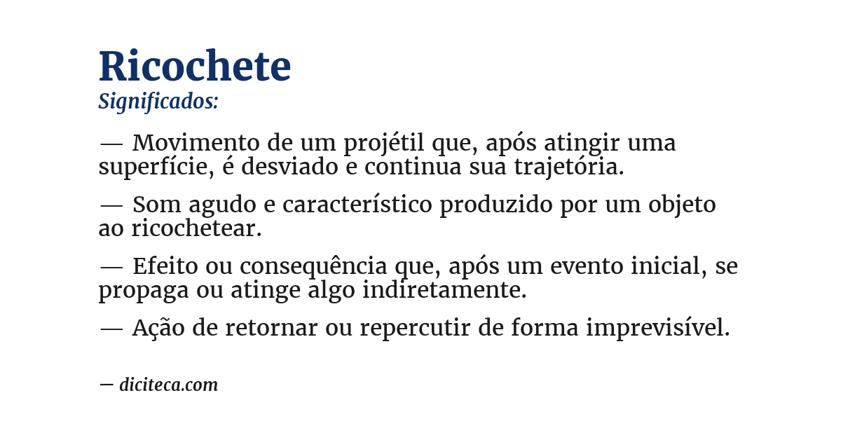 Significado de ricochete