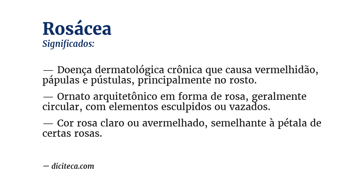 Significado de rosácea