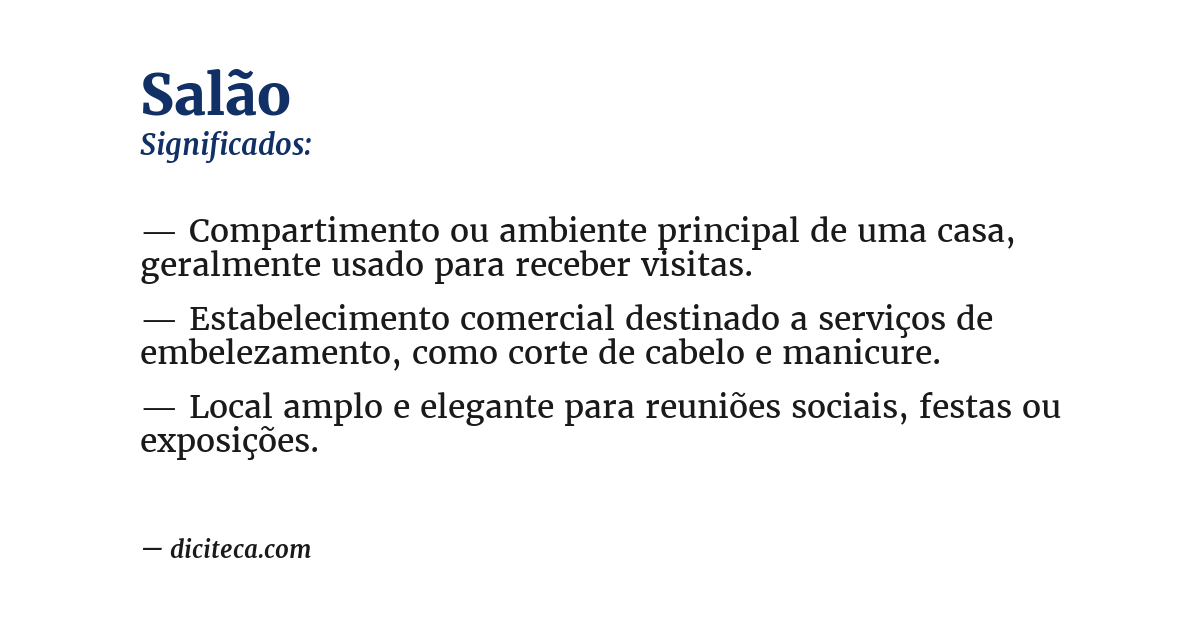 Significado de salão
