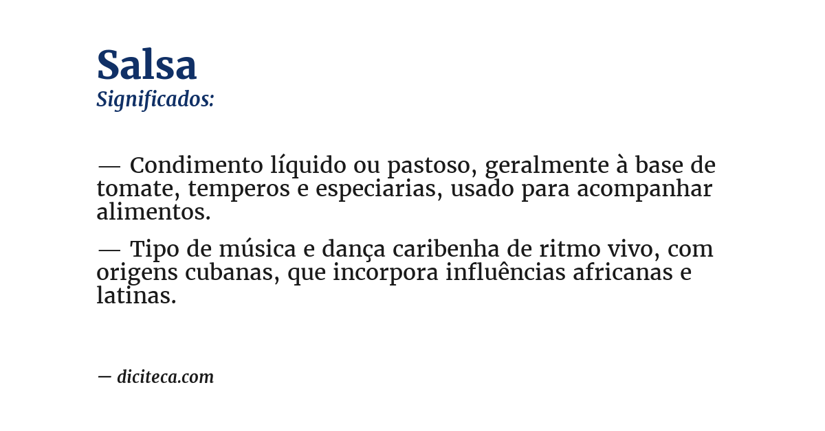 Significado de salsa