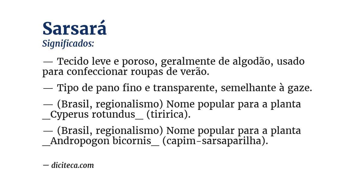Significado de sarsará