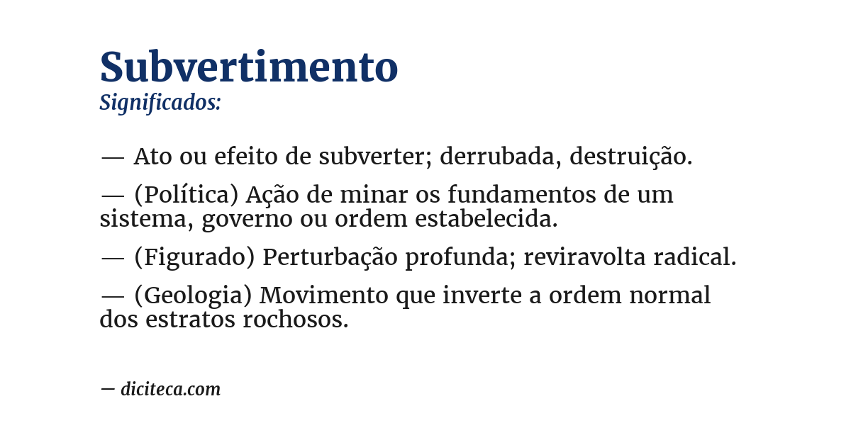 Significado de subvertimento