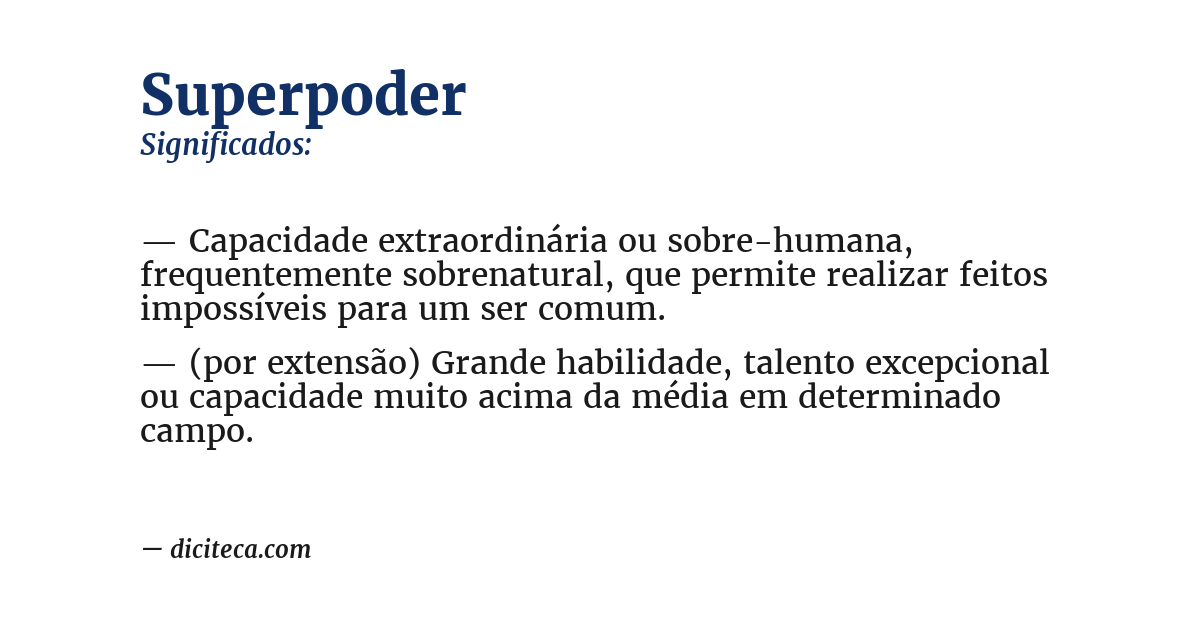 Significado de superpoder