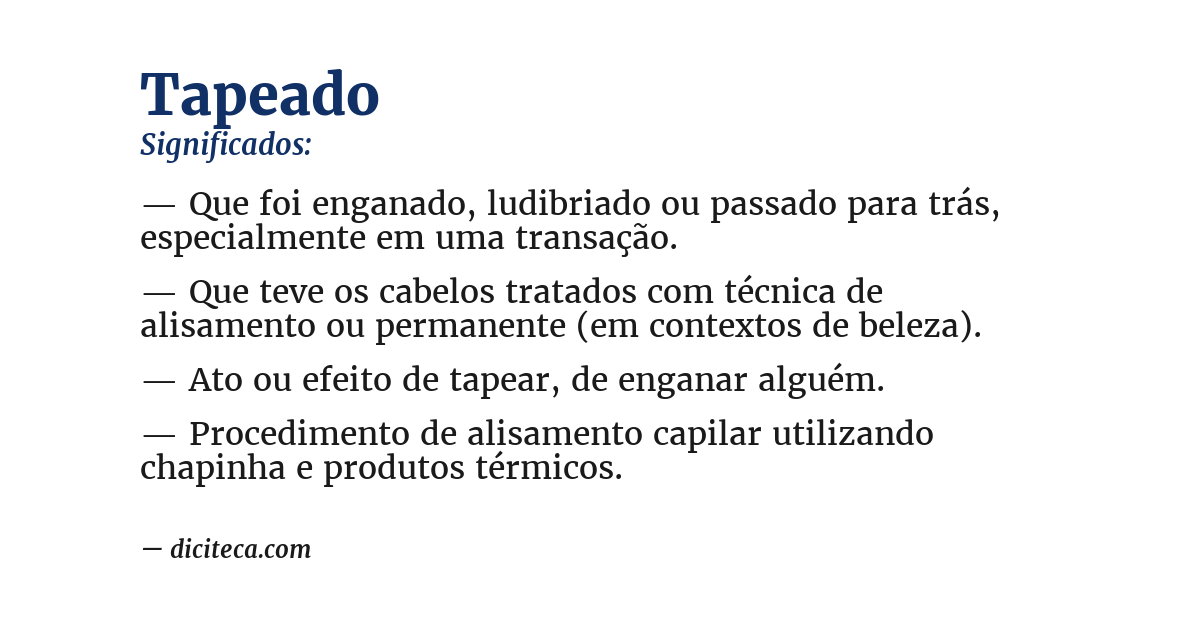 Significado de tapeado