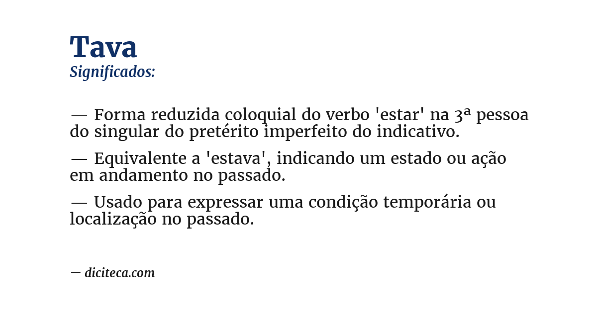 Significado de tava