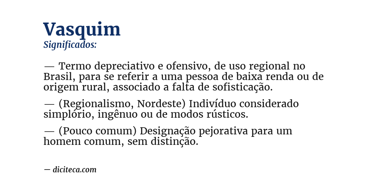 Significado de vasquim