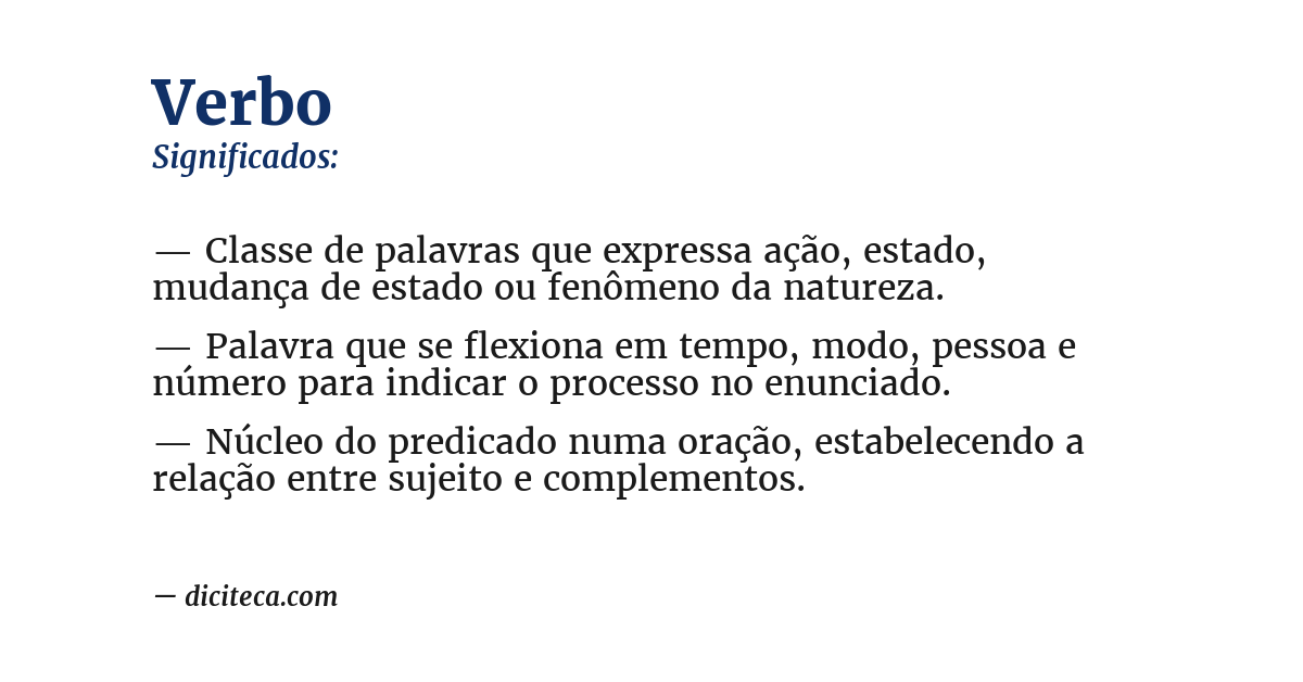 Significado de verbo