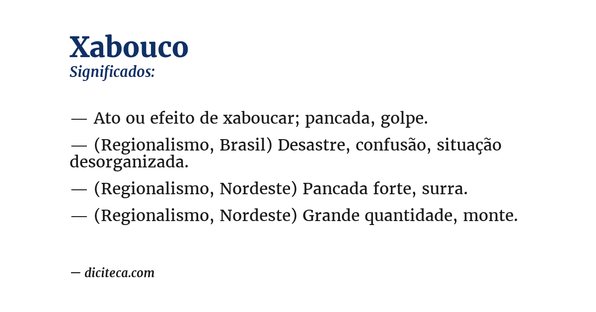 Significado de xabouco