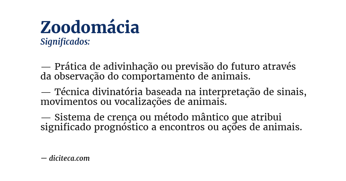 Significado de zoodomácia
