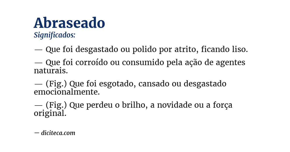 Significado de abraseado