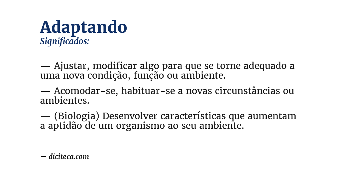 Significado de adaptando