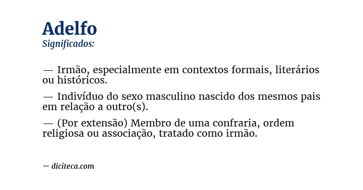 Significado de adelfo