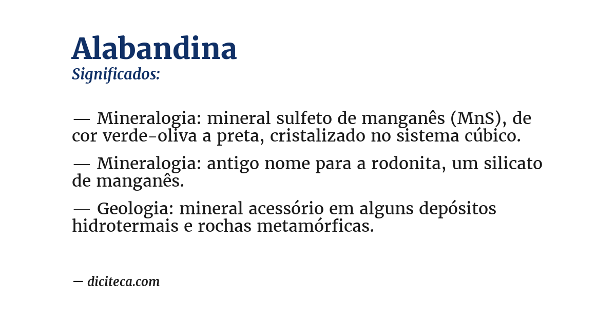 Significado de alabandina