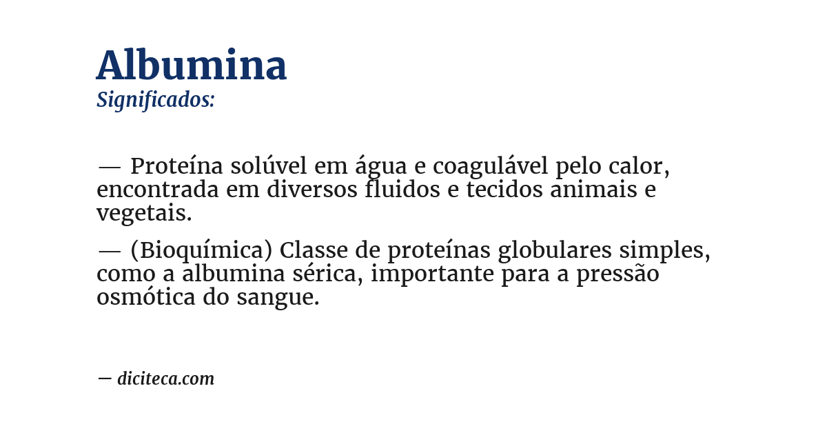 Significado de albumina