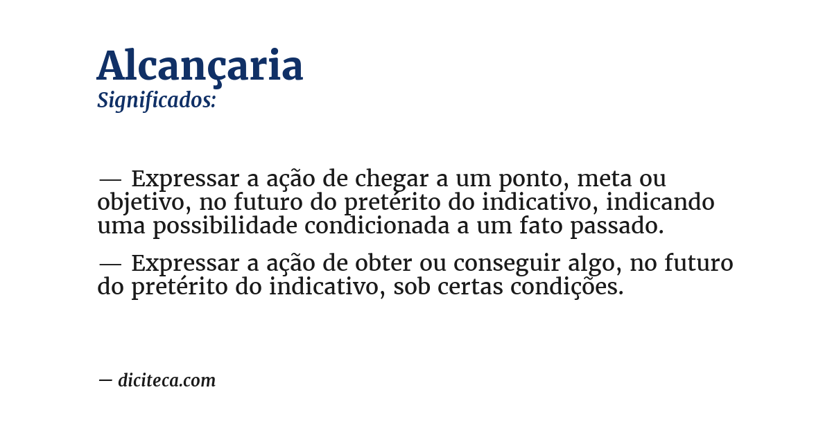 Significado de alcançaria