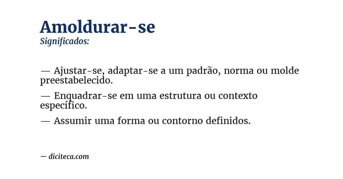 Significado de amoldurar-se