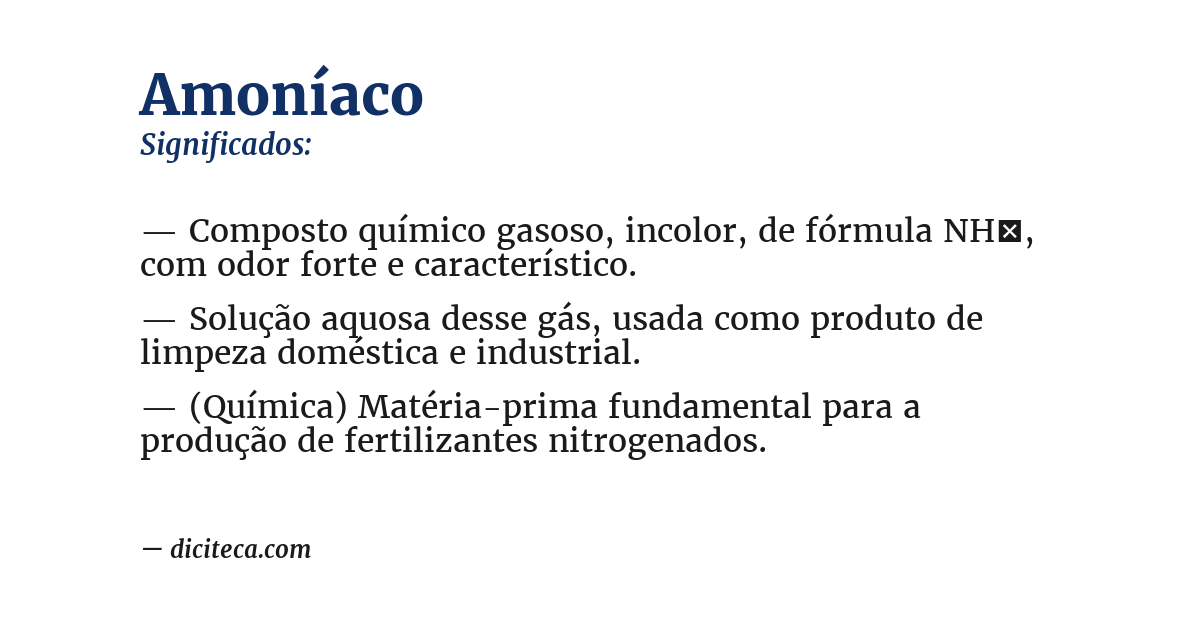Significado de amoníaco