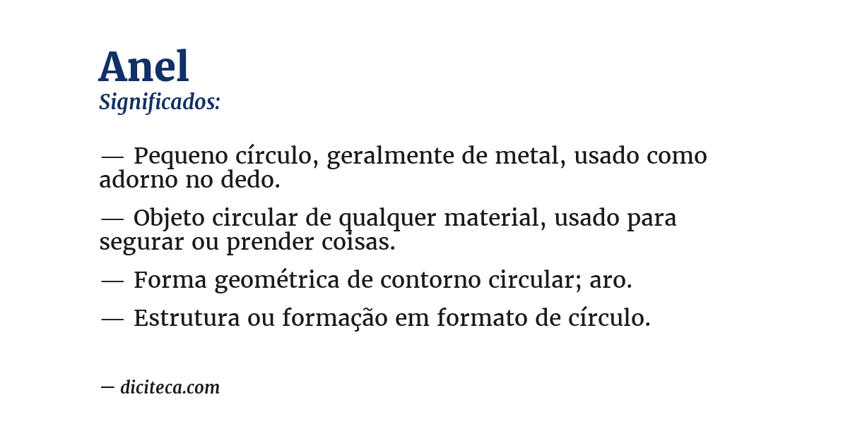 Significado de anel