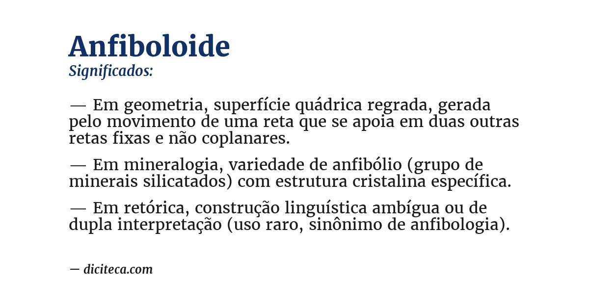 Significado de anfiboloide