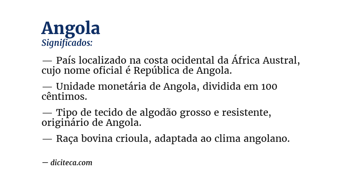 Significado de angola