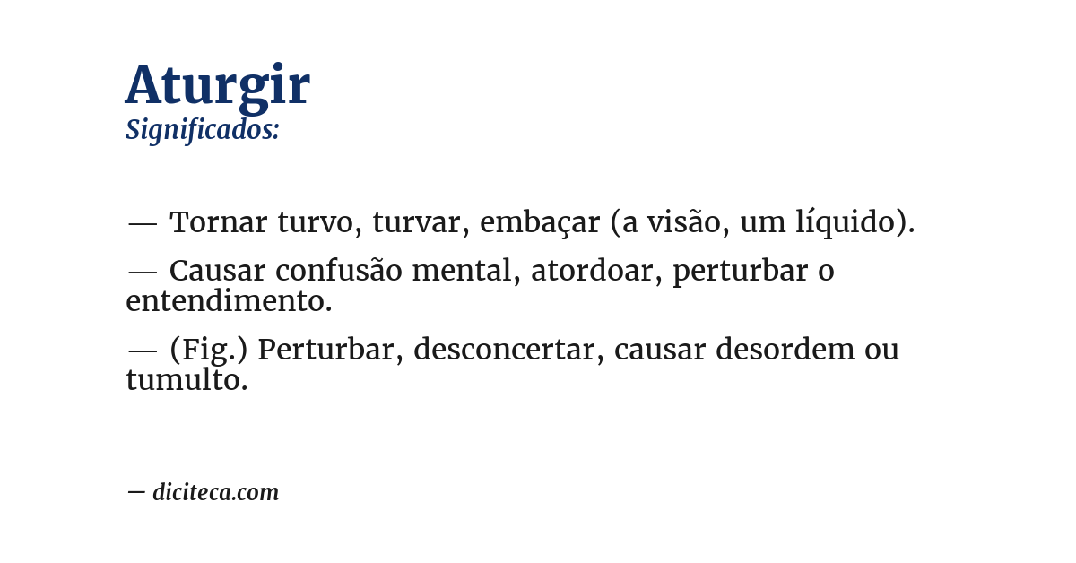 Significado de aturgir