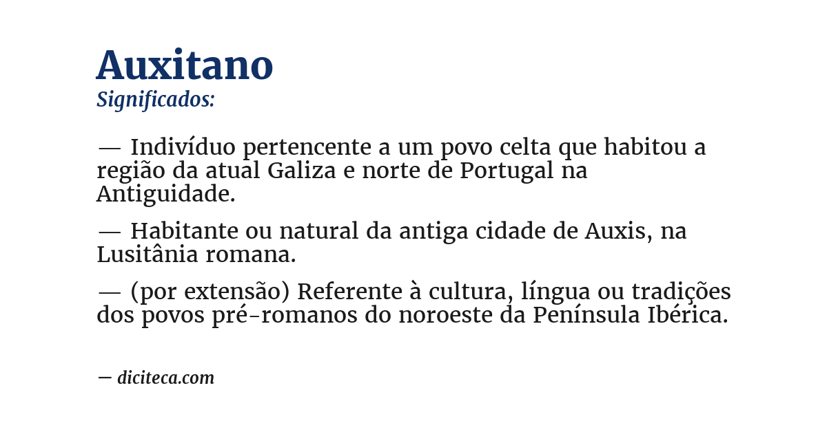 Significado de auxitano