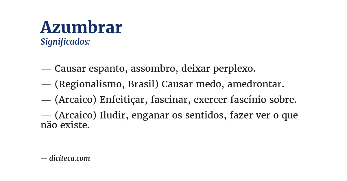 Significado de azumbrar