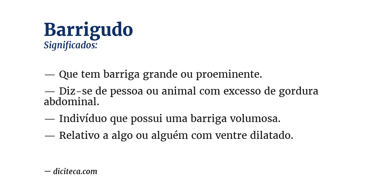 Significado de barrigudo