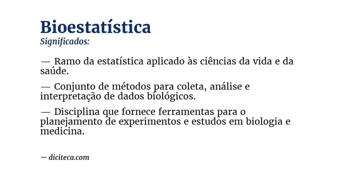Significado de bioestatística