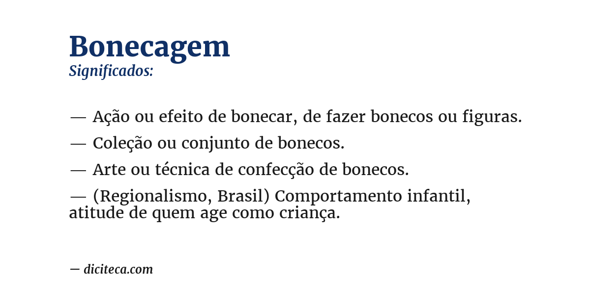Significado de bonecagem